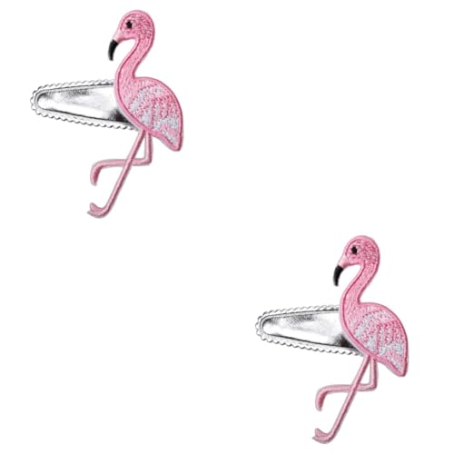 Amosfun 2st Stickerei Haarnadel Mädchen Haarnadel Haarklemme Flamingo-haarnadel Kind Frühling Und Sommer Einhorn von Amosfun