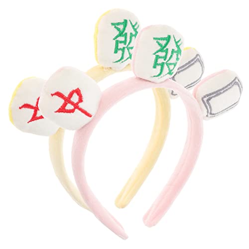 Amosfun 2st Haarschmuck 6 Stück Spa-stirnband Kosmetischer Turban Mahjong-partyzubehör Yoga-sport-turban Gesichts-spa-kopfwickel Stirnbandaufbewahrung Ohr Mädchen Plüsch Hautpflegeprodukte von Amosfun