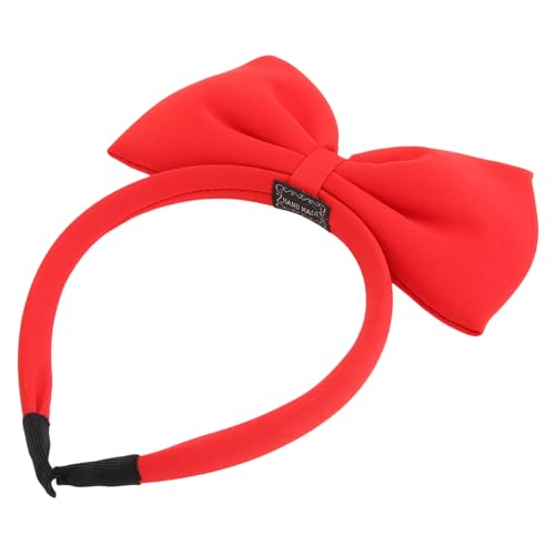 Amosfun 2st Haarschmuck Stirnband Mit Roter Schleife Stirnbänder Rotes Stirnband Haarbänder Für Damenhaar Haarbänder Für Mädchen Bowknot-haribands Weihnachtliche Haarreifen Kinderhaare von Amosfun