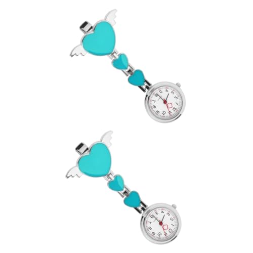 Amosfun 2stücke Kreative Taschenuhr Modische Fob-Uhr Für Ärzte Praktische Und Stilvolle Pflegeuhr Grün Für Dekoration Und Persönlichen Gebrauch von Amosfun