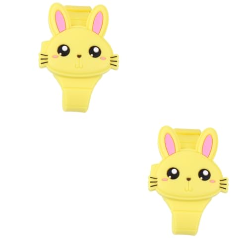 Amosfun 2stücke Silicone Cartoon Watch Shape Clamshell Electronic Watch Für Junge Mädchen Als Geburtstagsparty- Langlebig Und Hautfreundlich Fröhlichem Gelb von Amosfun