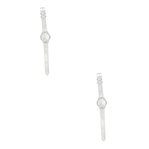 Amosfun 2st Quarzuhren Damenarmbanduhren Freizeituhr Für Damen Freizeitarmbanduhr Für Mädchen Dekorative Mädchenuhr Armbanduhr Mädchen Armbanduhr Mode Uhrkette Frau Legierung von Amosfun