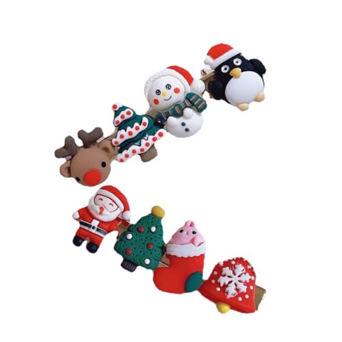 Amosfun 2st Weihnachts-elch-haarspange Rentier-haarspangen Weihnachtsarmband Festival-kopfschmuck Pinguin-haarspangen Weihnachtsschmuck Elch Haarspange Mädchen Haarteil Persönlichkeit Harz von Amosfun