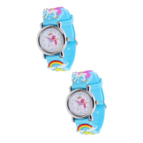 Amosfun 2 Stück Cartoon-armbanduhren Für Kinder Jungen Und Mädchen Digitale Zeituhr Mit Silikonarmband Zum Lernen Der Uhrzeit Für Kleinkinder Und Studenten von Amosfun