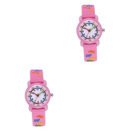 Amosfun 2stücke Cartoon Kinderuhr wasserdichte Quarz-Armbanduhr Für Mädchen Und Jungen Süßes Design Für Täglichen Gebrauch Für Zu Geburtstagen Und Feiertagen von Amosfun