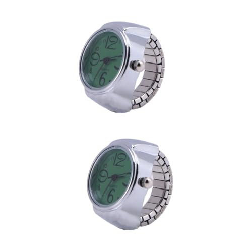 Amosfun 2stücke Unisex Uhr Aus Edelstahl Kreative Elastische Quarzuhr Für Frauen Und Grün Minimalistisches Design Für Jeden Anlass Langlebig Und Bequem Tragbar von Amosfun