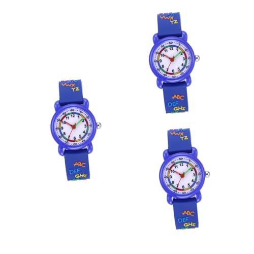Amosfun 3 Stück Jungen Und Mädchen Cartoon Armbanduhr Quarzuhr Verstellbares Armband Jungen Mädchen von Amosfun