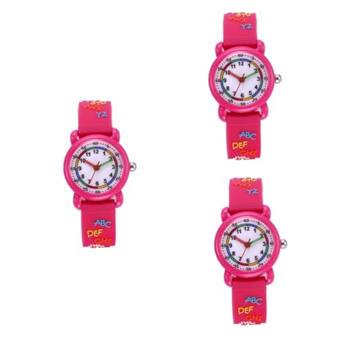 Amosfun 3 Stück Quarzuhr Für Jungen Und Mädchen Armbanduhr Mit Cartoon-Design Modische Unisex-Uhr Für Jungen Und Mädchen von Amosfun