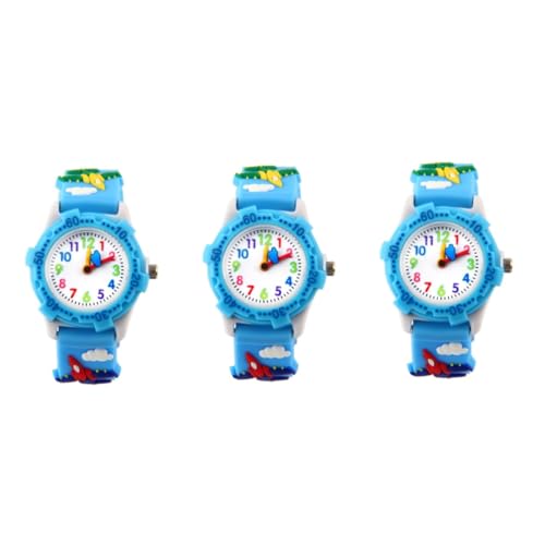 Amosfun 3 kinderuhren Armbanduhr Kinder Children's Watches Watch for Kids wasserdichte Kinderuhr Kinder-Cartoon-Armbanduhr kreatives Kindergeschenk Karikatur Anschauen Gurt Student von Amosfun