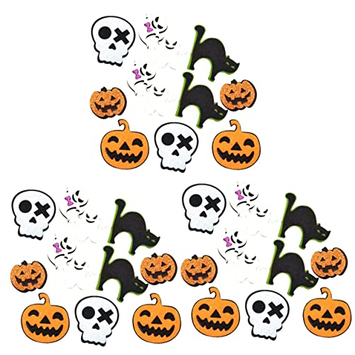 Amosfun 36 Stk Halloween-Kostümzubehör Geister-Patch Donut-Wasserflasche LED halloween basteln halloween dekoration Filzchips filzstreifen selber machen Handbuch Filzblatt Tuch gefühlt von Amosfun