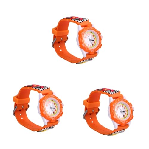 Amosfun 3-teiliges 3D-kinderuhr-Set Mit Cartoon-Auto-Muster Stilvolle Armbanduhr Für Jungen Und Mädchen von Amosfun