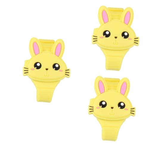 Amosfun 3stücke Silicone Cartoon Watch Für Junge Mädchen wasserdichte Einstellbare Armbanduhr Aus Silikon Geburtstagsgeschenke Und Party-favoriten Für Jungen Und Mädchen Gelb von Amosfun
