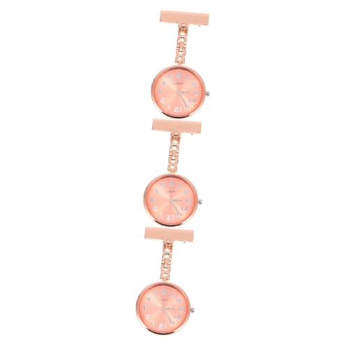 Amosfun 3St Taschenuhr Krankenschwester Clip-on-Uhr Pflege Stifte Pflegeuhr Arbeitsuhr Abzeichen für Krankenpflegeschüler Brosche Anhänger für Quarzuhren großes Anschauen Fall von Amosfun