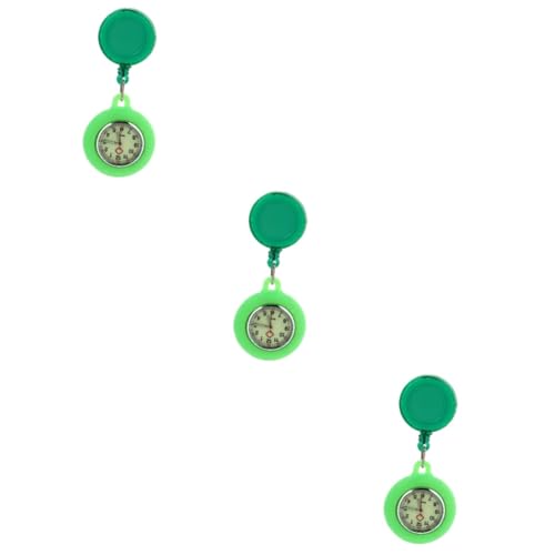 Amosfun 3 Stück Hängeuhr Für Krankenschwestern Clip Modische Quarzuhr Taschenuhr von Amosfun