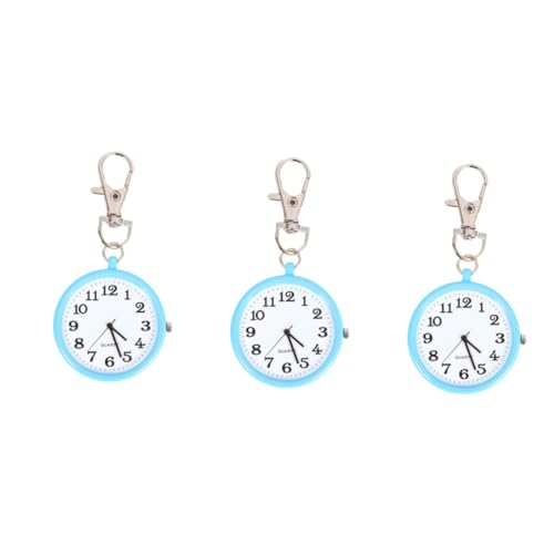 Amosfun 3st Geschenk Digitale Taschenuhr Herrenuhren Mit Großem Ziffernblatt Fob-Pflege Ansehen Taschenschlüsselkette Uhrenanhänger Krankenschwester-Clip-Uhr Anhänger Ansehen Hängende Uhr von Amosfun