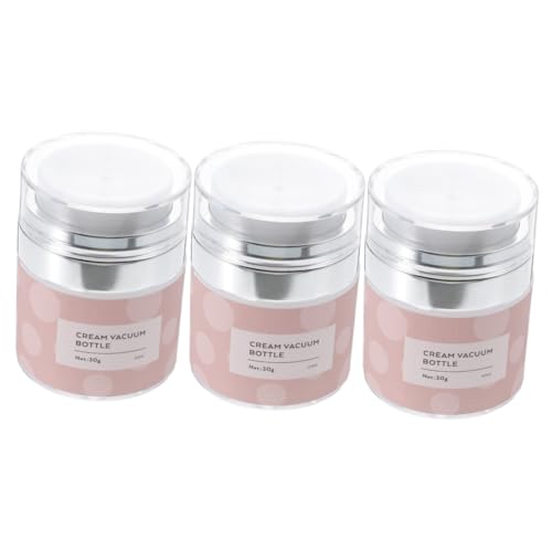 Amosfun 3st Kosmetische Flasche Cremes Reisebehältnisse Für Damen Airless-pumpglas Leere Sahnedose Nachfüllbarer Gesichtscremetiegel Aus Glas Pumpenglas P.p. Kosmetik Reisen Reiseflasche von Amosfun