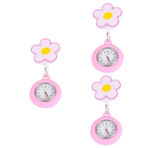 Amosfun 3stücke Lovable Pocket Watch Einziehbare Krankenschwesteruhr Mit Klarem Ziffernblatt Und Praktischem Design Für Pflegekräfte Und Ärzte Dekorative Taschenuhr Für Alltag von Amosfun