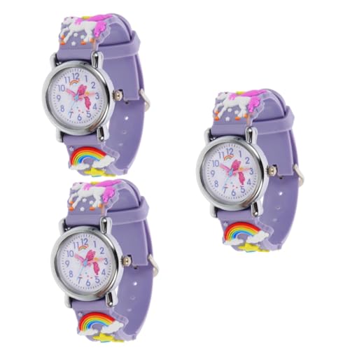 Amosfun 3 Stücke Verstellbares Band Kinderuhr Jungen Mädchen Armbanduhr Für Kinder Entzückende Dekorative Uhr von Amosfun