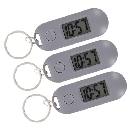 Amosfun 3stücke Hängeuhren Schlüsselanhänger Digitaluhren Kleine Elektronische Uhren Tragbar Für Schüler Taschenuhren Clip-Uhren von Amosfun