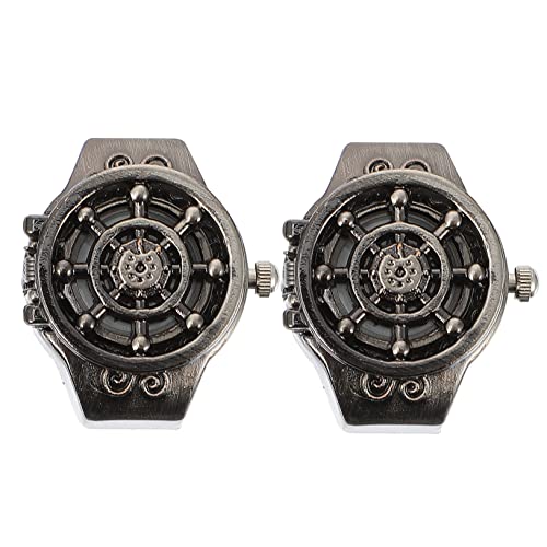 Amosfun 2sets Mode Uhr Dame Elegante Schmuck Uhr Dekorative Geformt Uhr Chic Idee 2 Stücke * 2 von Amosfun