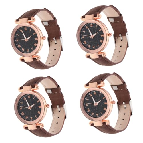 Amosfun 4 Stück Schicke Damen-Armbanduhr Modische Damenuhr Für Den Täglichen Gebrauch Robuste Materialien von Amosfun