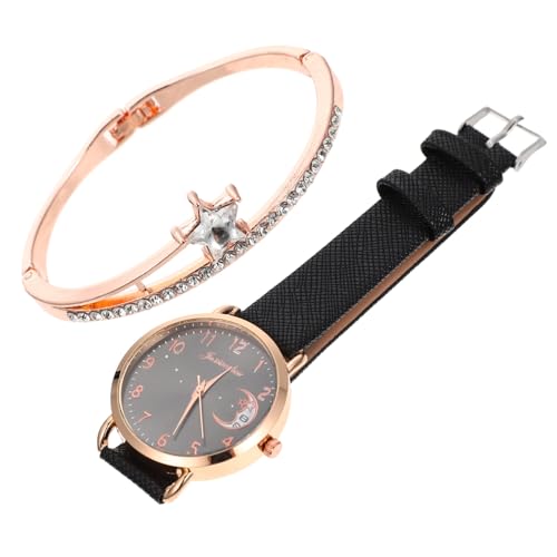 Amosfun 4 Sätze Damen Monduhr Damenarmbanduhren Damen geschenkset Digitale Armbanduhr für Damen Partyfrauengeschenke Sternendekorationen Frauenanzug exquisites Damenarmband Uhr Armband von Amosfun