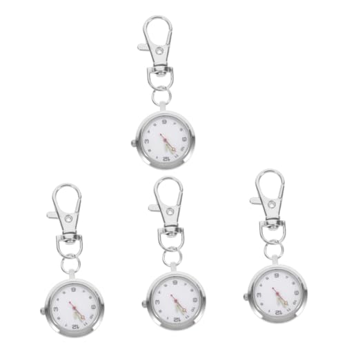 4-teiliges Uhrenset Aus Legierung Taschenuhr Clip Für Uhr Schlüsselanhänger Stilluhr Elektronische Uhr Für Jungen Und Mädchen Zeiger Kompaktes Design von Amosfun
