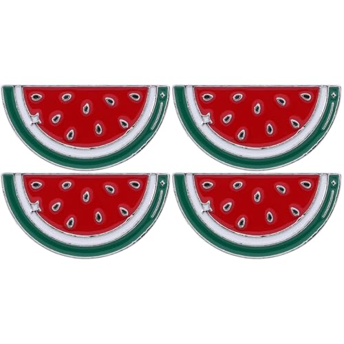 Amosfun 4 StüCke Wassermelonen Broschen Aus Legierung Attraktive Obst Emaille Anstecknadeln FüR Damen Perfekt FüR Schal- Und Cardigan-Dekoration Ideal FüR Partys Und Geschenke von Amosfun