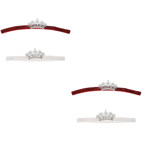 Amosfun 4 Stück Baby Krone Kopfschmuck Kopfbedeckung Mädchen-stirnband Neugeborener Festzug Kopfschmuck Prinzessin Haarband Neugeborenes Prinzessin Stirnband Kind Zubehör Eva Fee von Amosfun