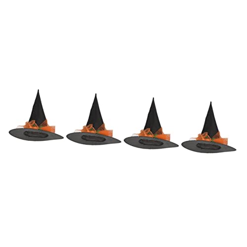 Amosfun 4 Stück Halloween-hexenhut Hexenhut Für Kinder Halloween-hexenhüte Frauen Hexenhut Halloween- Ha Maskerade Hexenhut Halloween-zauberermütze Eltern-kind Stoff Foto Partybedarf von Amosfun