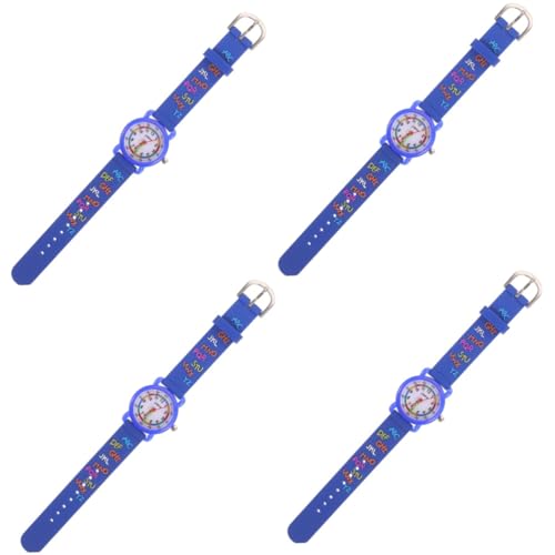 Amosfun 4stücke Junge Mädchen Cartoon Uhr wasserdichte Quarzuhr Für Mädchen Einstellbare Armbanduhr Mit Buntem Design Für Erlernen Der Uhrzeit Perfektes Für Junge Mädchen von Amosfun