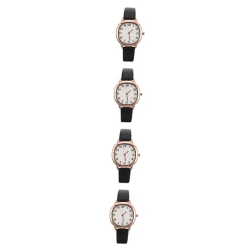 Amosfun 4stücke Vintage Damen Armbanduhr Mit Zartem Design Einstellbarem Armband Und Quarz- Für Freizeit Und Stilvolle Uhr Für Jede Gelegenheit von Amosfun