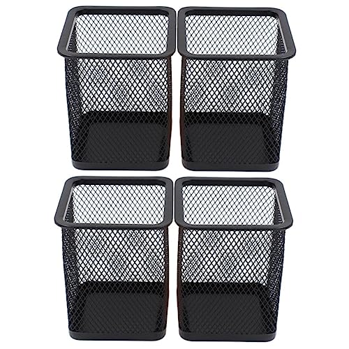 Amosfun 4 Stifthalter Desk Accessories stifte Regal Bleistift-Organizer Bleistiftbecher quadratische Vasen Buntstifte Lagerung Spender Aufbewahrungskiste Container Büro Bürstenhalter von Amosfun