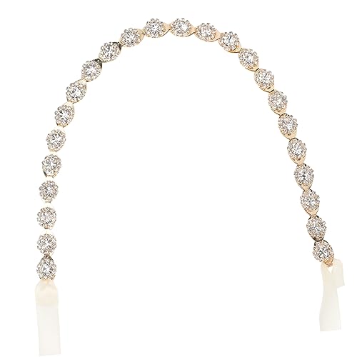 Amosfun 4 Stück Strass-stirnband Stirnbänder Für Damen Haaraccessoires Hochzeits-stirnband Kopfbedeckung Für Damen Kopf Kette Haarbänder Für Frauen Hochzeit Haarrebe Braut Blumen von Amosfun