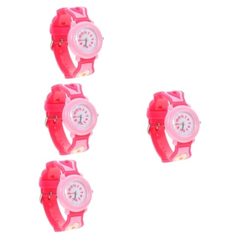 Amosfun 4stücke Kinderuhr Aus Silikon Herzdesign Digitale Cartoon-Armbanduhr Für Jungen Und Mädchen Als Zum Geburtstag Und Langlebig von Amosfun