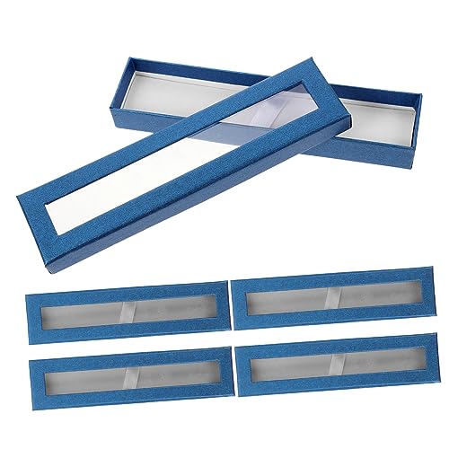 Amosfun 5er-Box Himmel Und Erde Cover Federmäppchen Leere Schmuckschatullen Geschenkbox Zum Verpacken Von Stiften Stiftebox Mit Fenster Kugelschreiber Sammlung Etui Papier Perlen Bleistift von Amosfun