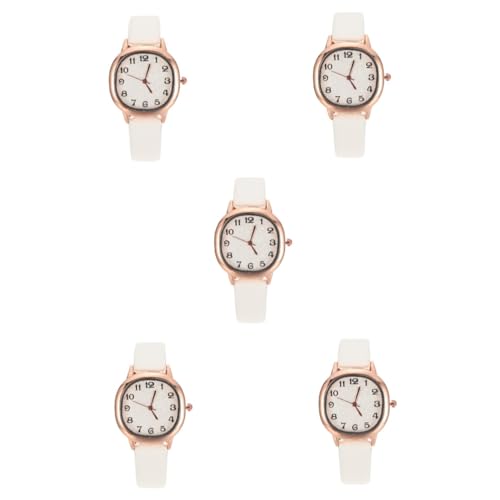 Amosfun 5St Quarz Damenuhren Damenarmbanduhren Damen armbanduhren für Damen dekorative Armbanduhr Damen digitaluhren Digitale Designuhr personalisierte Uhr Anzahl kleine Uhr Gurt von Amosfun