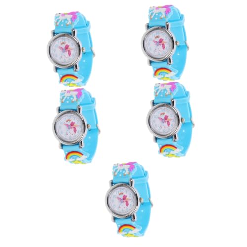 Amosfun 5-teiliges Pädagogisches Digitaluhr-Set Für Kinder Jungen Und Mädchen Mit Muster Und Silikonarmband von Amosfun