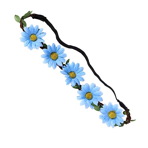 Amosfun 5st Brautblumengirlande Boho Haarkranz Blumen-haarband Sonnenblumen-stirnband Strandgirlande Blumengirlande Stirnband Blumenstirnband Sonnenblumenkranz Mädchen Krone Hawaii von Amosfun