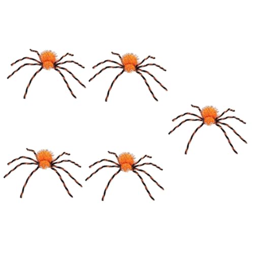 Amosfun 5st Spinne Haarnadel Spinnenhaarspangen Haarspange Für Mädchen Spinnen-design Halloween-haarnadeln Spinnen-haarspangen Orange Lila Haarklammer Gothic Stoff Fräulein Unheimlich Groß von Amosfun