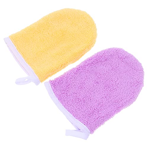 Amosfun 6 Stk Handschuhe Zum Abschminken Mikrofasertücher Make-up-entferner Aus Mikrofaser Kosmetik-entferner-handschuh Gesichtshandschuhe Superfeine Faser Stoffunterlage Ein Bad Nehmen von Amosfun