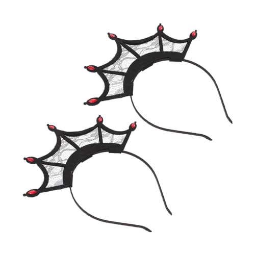 Amosfun 6 Stk Krone Stirnband Halloween-spinnen-haarband Haarschmuck Aus Spinnennetzen Spinnennetz Tiara Kopfbedeckung Der Spinne Halloween-haarband Hexen Hut Charme Vlies Damen von Amosfun