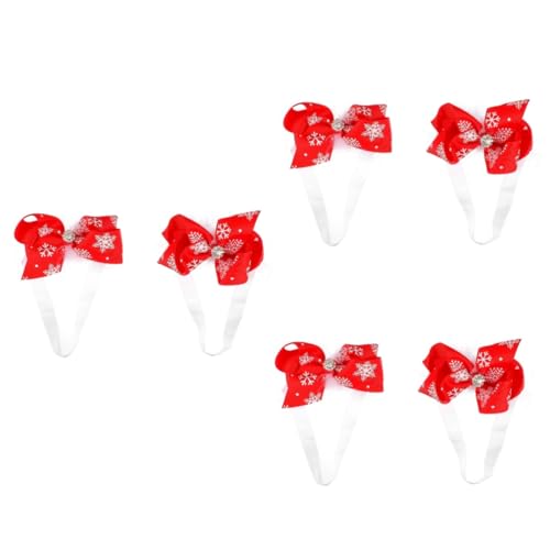 Amosfun 6 Stk Stirnband Haarband Schleife Gummibänder Mädchen Verbeugt Sich Weihnachtsstirnbänder Für Kleinkinder Weihnachtliches Bowknot-haarband Gewindeband Süss Baby Haarschmuck von Amosfun