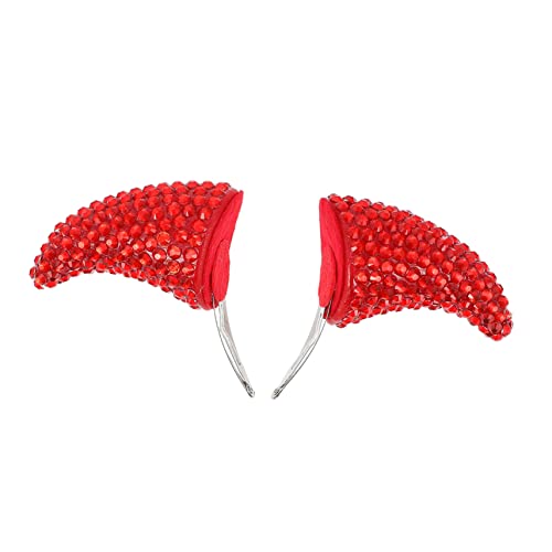 Amosfun 6 Stk Teufel Haarnadel Frauen Teufelshorn Haarspange Rote Haarspangen Cosplay Kopfschmuck Teufel Kostüm Haarspangen Aus Rotem Teufelshorn Dämon Kind Plastik Kleine Lautsprecher von Amosfun