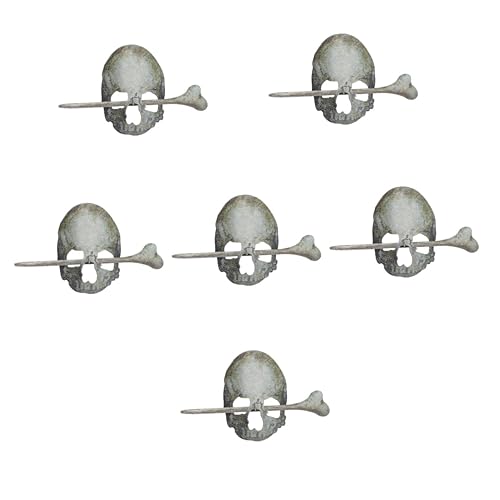 Amosfun 6 Stk Halloween Haarnadel Totenkopf Haarstäbchen Haarspange Aus Porzellan Wikinger-haarstab Halloween-haargabel Halloween-haarstöcke Deko Klammer Legierung Uhrwerk Eukalyptus Frau von Amosfun