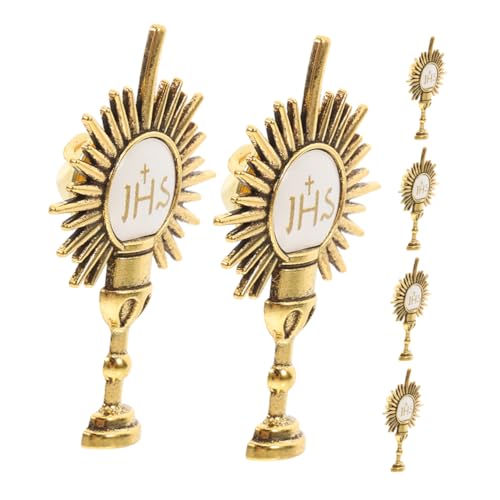 Amosfun 6stücke Kruzifix-pins Zur Erstkommunion Brustnadeln Religiöse Anstecknadeln Für Revers Und Krawatte Kelchkreuzbroschen Aus Zinklegierung Zum Gedenken Heilige Kommunion von Amosfun