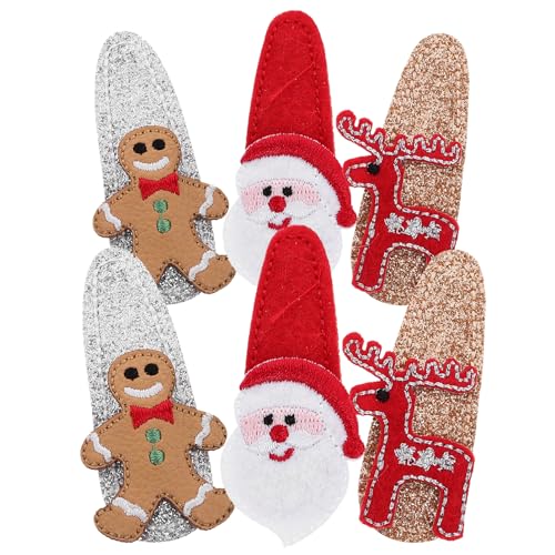 Amosfun 6st Weihnachtsspangen Schneemann Haarspangen Weihnachtlicher Haarschmuck Weihnachtshaarspangen Für Frauen Weihnachts Haarspangen Frohe Weihnachten Eisen Kind Schüttgut Haarnadel von Amosfun