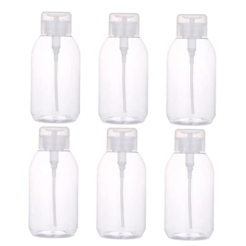 Amosfun 6st Kosmetische Wasserflasche Make-up-entferner-druckflasche Nagelpresse Für Nagellack Flüssigkeits-pushdown-pumpe Leere Pumpflaschen Pumpspender Pet Reisen Kosmetik Nagel Drücken von Amosfun