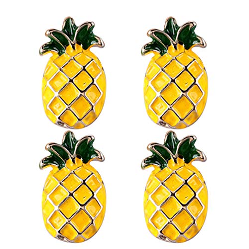 Amosfun Ananas Brosche Pins 4pcs Brosche Mode schöne Ananas kreative Brosche Pin Zubehör Dekor Schmuck Legierung Brosche für Frauen Mädchen von Amosfun