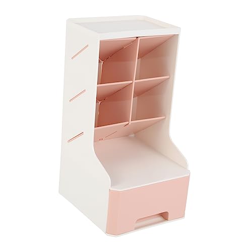 Amosfun Aufbewahrungsbox Für Schreibwaren Rosa Bürobedarf Desktop-Organizer Büroregale Stift-Organizer Für Den Schreibtisch Vertikaler Stifthalter Schreibtisch-Organizer Stiftbehälter Pp von Amosfun